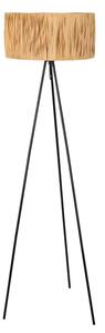Floor Lamp DKD Home Decor Brown Black Metal Raffia 50 W 220 V 56 x 46 x 140 cm