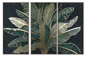 Set of 3 pictures Home ESPRIT Palms Tropical 180 x 4 x 120 cm (3 Pieces)