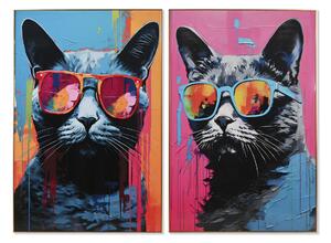 Painting Home ESPRIT Modern Cat 80 x 3 x 120 cm (2 Units)