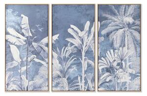 Painting Home ESPRIT Blue Palms Tropical 180 x 4 x 120 cm (3 Pieces)