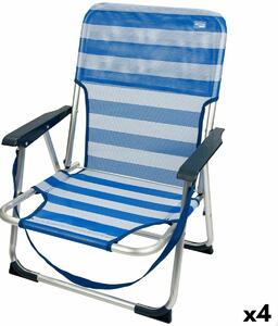 Beach Chair Aktive Foldable Blue 44 x 72 x 35 cm (4 Units)