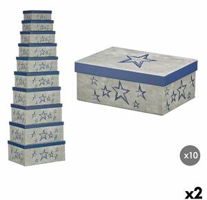 Decorative box Pincello 66 Blue Cardboard (2 Units)