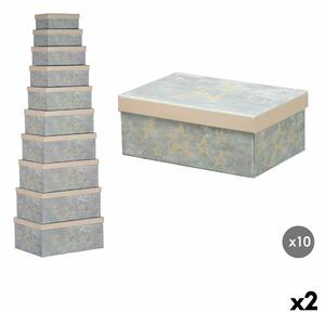 Decorative box Pincello 64 Cream Cardboard (2 Units)