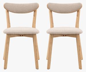 Modaro Dining Chair in Natural, Set of 2