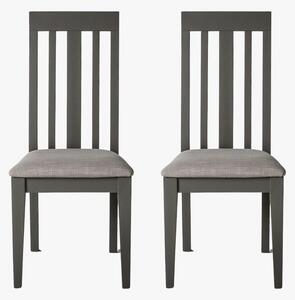 Cooper Oak Dining Chair in Storm Grey, Set of Two