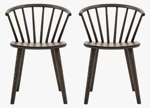 Whittle Dining Chair in Mocha, Set of 2