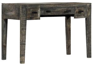 Desk Black 110x50x75 cm Solid Mango Wood