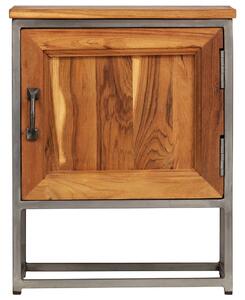 Bedside Cabinet Recycled Teak and Steel 40x30x50 cm