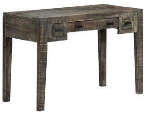 Desk Black 110x50x75 cm Solid Mango Wood
