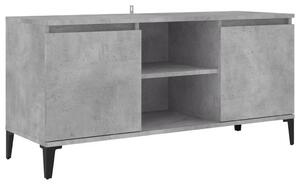 TV Cabinet with Metal Legs Concrete Grey 103.5x35x50 cm