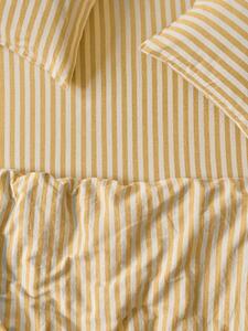 Honey Pembroke Stripe Linen Blend Fitted Sheet | Double | Piglet in Bed