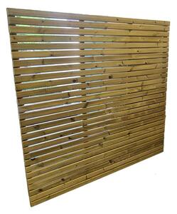 Viroqua Garden Wooden 6x5FT Slatted Border Fence in Natural