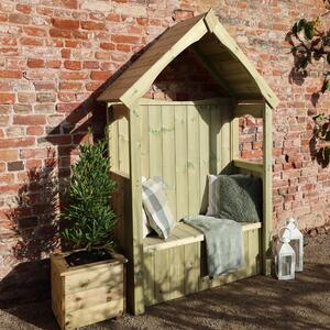Eloro Garden Wooden 2 Seater Arbour with Storage in Natural