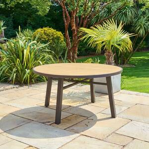 Porta Aluminium Garden Dining Table in Grey and Oak