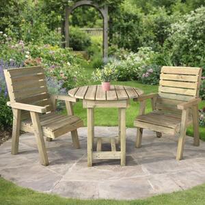 Chatham Garden Wooden Bistro Set in Natural