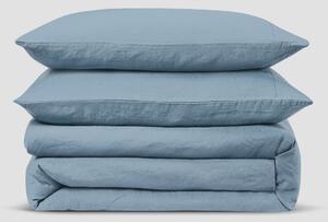 Dusk Blue Linen Blend Duvet Set | Double | Piglet in Bed