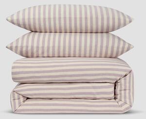 Elderberry Pembroke Stripe Linen Blend Duvet Set | Single | Piglet in Bed