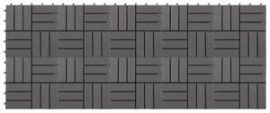 Decking Tiles 10 pcs Grey Wash 30x30 cm Solid Acacia Wood