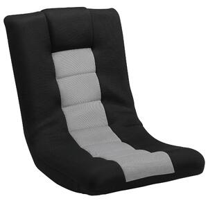 HOMCOM Floor Chair, Folding Floor Sofa with Adjustable Backrest, Wide Seat, Swivel Base, Black