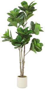 HOMCOM 180cm Artificial Fiddle Leaf Fig Tree - Green