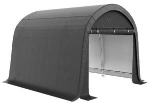 Outsunny 3 x 3(m) Garden Storage Tent, Heavy Duty Outdoor Shed, Waterproof Portable Shed Storage Shelter with Galvanised Steel Frame for Bike, Motorcycle, Garden Tools, Grey