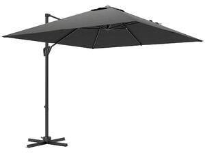 Outsunny Patio Offset Parasol Umbrella - Dark Grey