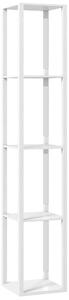 HOMCOM Floor Lamp with Shelves and 3 Brightness Levels - White