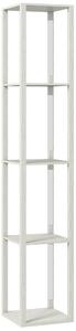 HOMCOM Floor Lamp with Shelves and 3 Brightness Levels - Oak
