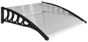 Outsunny Front Door Canopy, Outdoor Awning, Rain Shelter for Window, Porch and Front/Back Door, 103 x 96.5 cm, Clear