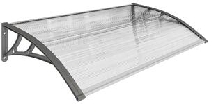 Outsunny Front Door Canopy, Outdoor Awning, Rain Shelter, 110 x 60cm, Grey