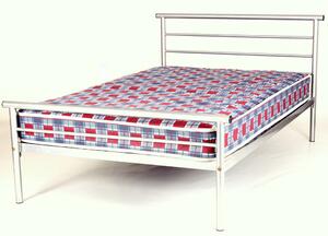 Hilliard Metal Small Double Bed In Silver