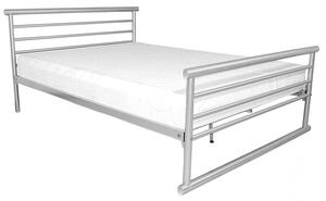 Bemba Metal Double Bed In Silver