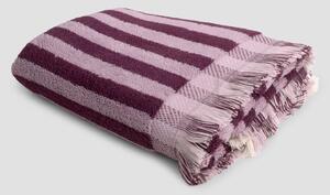 Piglet Berry Mauve Pembroke Stripe Cotton Size Hand Towel