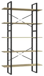 5-Tier Book Cabinet Sonoma Oak 100x30x175 cm Engineered Wood