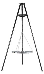 Chrome Hanging Grill and Tripod Black