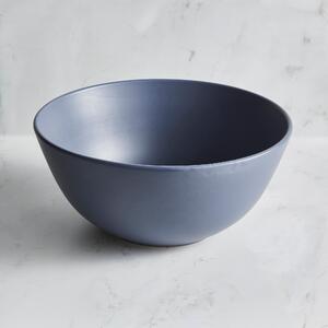 Stoneware Salad Bowl, Blue Blue