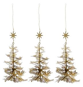 House Doctor Lamet hanging decoration tree 3-pack Antique brass