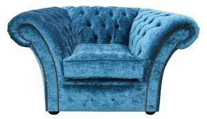 Chesterfield Club Chair Modena Peacock Blue Velvet In Balmoral Style