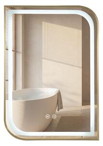 Mirror LED ZONE 70X50 BRUSH GOLD