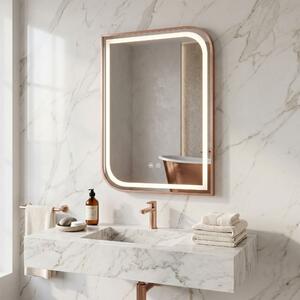 Mirror LED ZONE 80x60 BRUSH ROSE GOLD