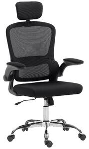 HOMCOM Mesh Back Office Chair, with Lumbar Support - Black