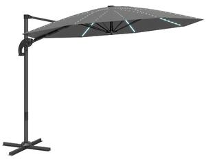 Outsunny 3m Cantilever Garden Parasol, UPF 50+ Parasol Umbrella 360° Rotation with Strong Ribs, Crank Handle, Dark Grey Aosom UK