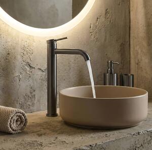 Bathroom faucet Rea LUNGIS Gun Grey Super High