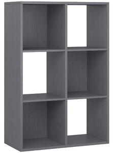 HOMCOM 6-Cube Bookshelf - Grey