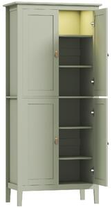 HOMCOM Tall Pantry Cupboard with Motion Sensor LED Light - Green