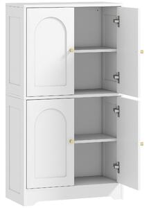 HOMCOM 4-Door Kitchen Storage Cabinet with Adjustable Shelves - White