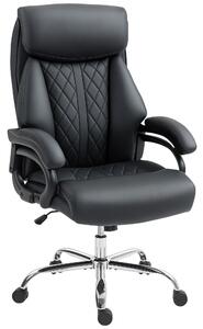 HOMCOM Executive Office Chair with Spring Padding - Black