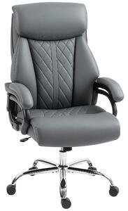 HOMCOM Super Padded Faux Leather Office Chair - Charcoal Grey