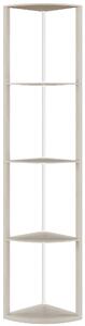 HOMCOM RGB LED Floor Lamp with Shelves, 4-Tier Dimmable Standing Lamp with Remote Control for Living Room Bedroom Office, Oak