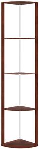 HOMCOM RGB Standing Lamp with Shelves, 4-Tier LED Floor Lamp with Multiple Lighting Modes, LED Floor Lamp with Remote Control, Brown Aosom UK